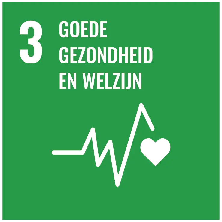 Logo SDG 3: Goede gezondheid en welzijn